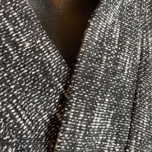 Lovers + friends black white textured knit open front waterfall cardigan sm - Picture 3 of 7